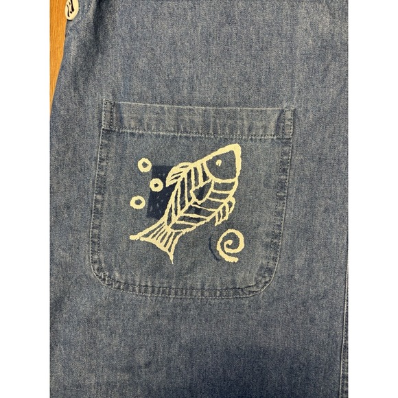 Blue J Women's Large Denim Travel Casual Midi Dress Vacation Tropical Summer - Picture 5 of 7